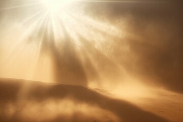 rays of light in a sandstorm - Generative AI - obrazy, fototapety, plakaty
