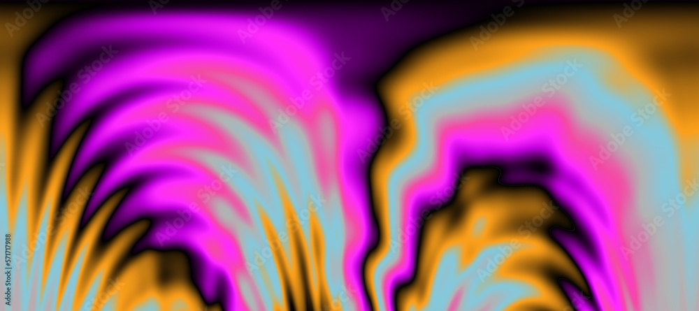 Poster op-art pattern with holographic gasoline like stains and leaks. rainbow multicolored abstract backgr
