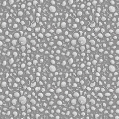 Generative ai. Ground with shells and fossils. Seamless monochrome background