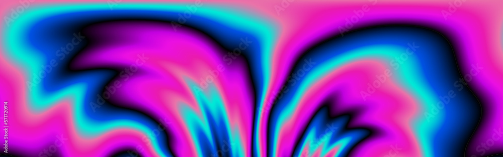 Aufkleber Abstract psychedelic colorful background with warped and distorted lines. 