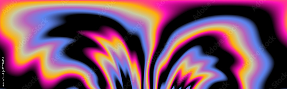 Aufkleber Abstract psychedelic colorful background with warped and distorted lines. 