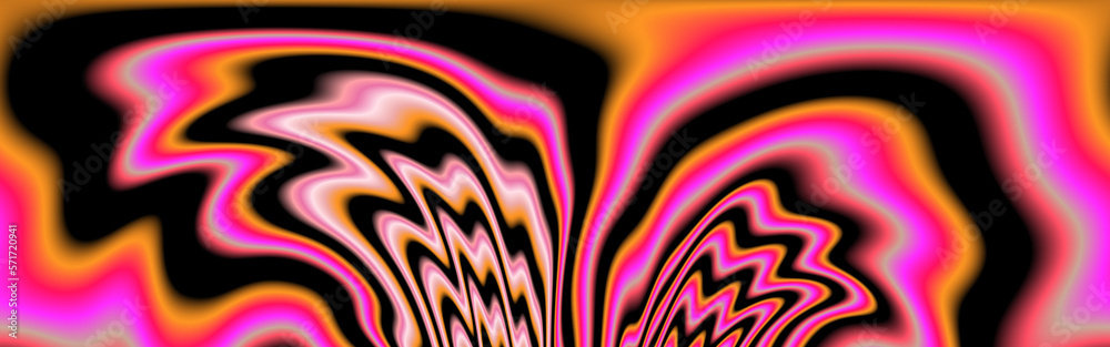 Poster Glitched and distorted TV or computer screen with colorful stains.