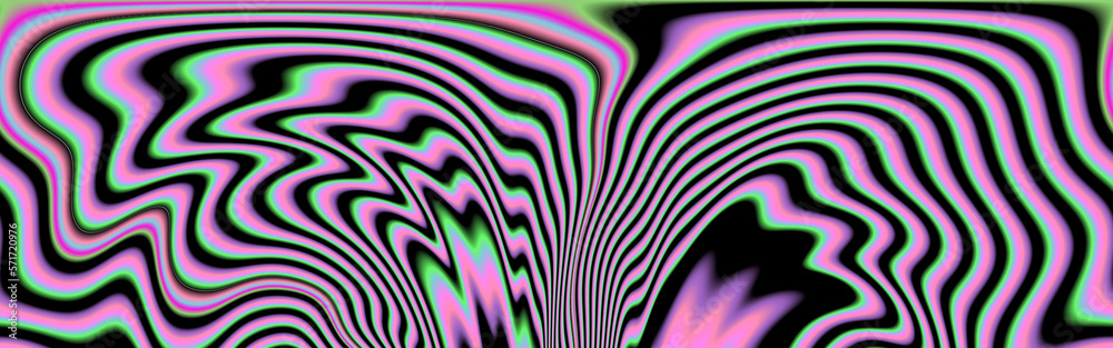 Poster Glitched and distorted TV or computer screen with colorful stains.