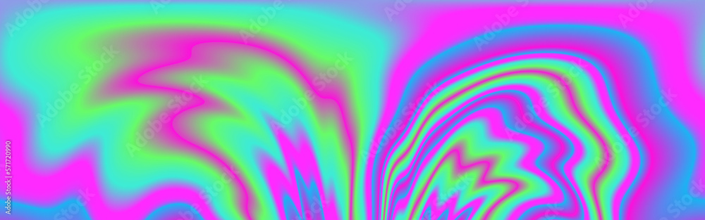 Poster op-art pattern with holographic gasoline like stains and leaks. rainbow multicolored abstract backgr