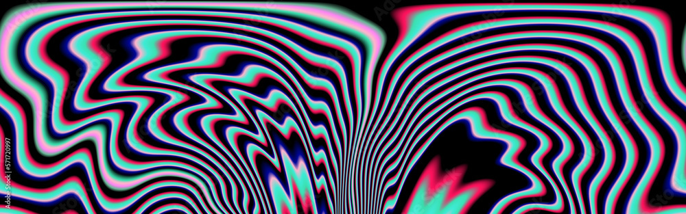 Poster Glitched and distorted TV or computer screen with colorful stains.