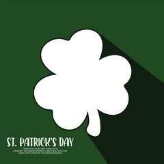 clover sign and happy St Patrick's day banner template design and St Patrick's background design 