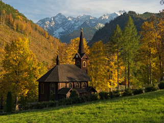 Drewniany kościół św. Anny, Jaworzyna Tatrzańska - obrazy, fototapety, plakaty