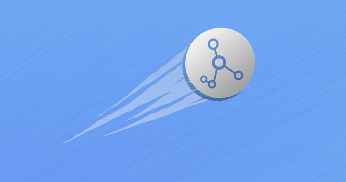 February 13 2023 Illustration of the crypto asset token MOF coin take off, unstick, skyrocketing in a bull run. Rise of Molecular Future 