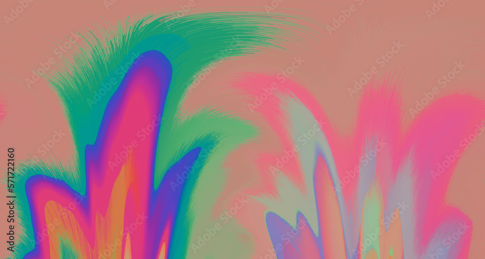 Poster op-art pattern with holographic gasoline like stains and leaks. rainbow multicolored abstract backgr