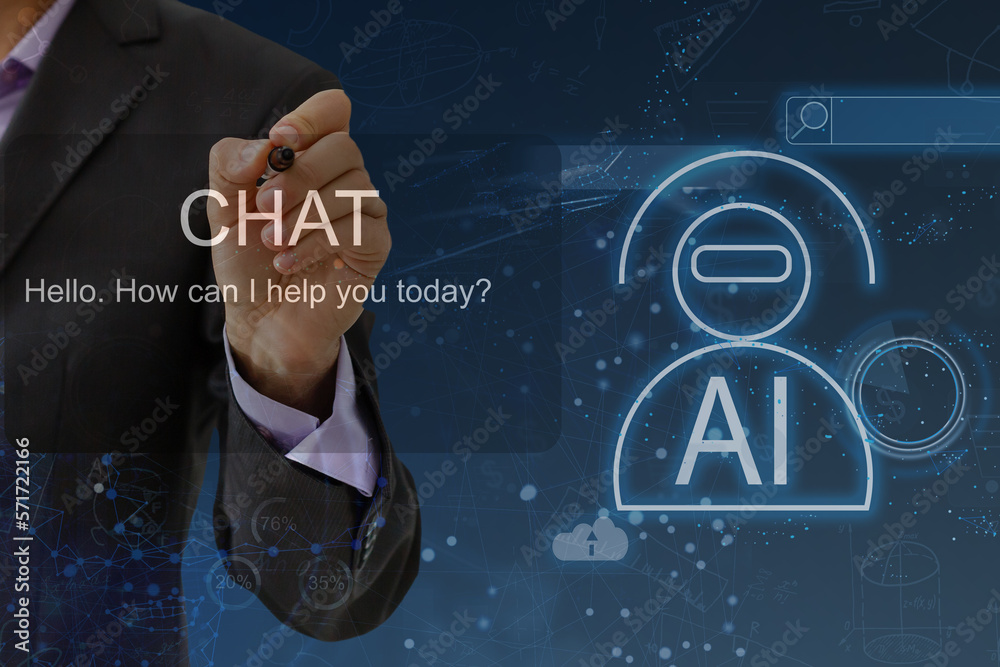 Poster artificial intelligence industry integration iot industrial business web computing concept. ai facto