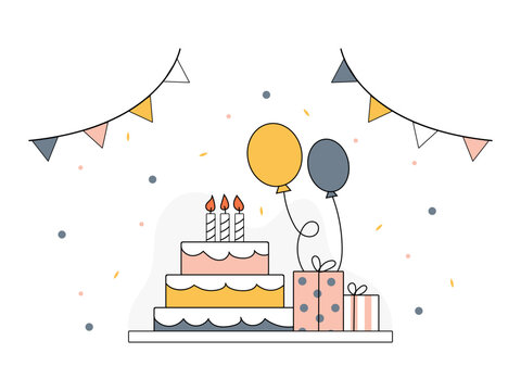 birthday cake with candles