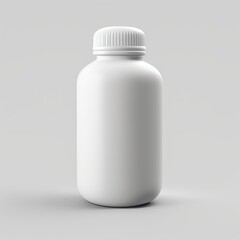 Pill bottle isolated on white background, mockup for design. Generative ai.
