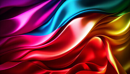 Obraz na płótnie Canvas Red silk background, Generative AI