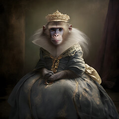Monkey Queen, Monkey Princess, with generative AI