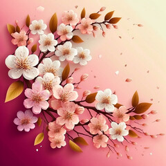 Obraz na płótnie Canvas he Pure Elegance of Sakura: A Romantic and Scenic Background for Your Project Generative AI
