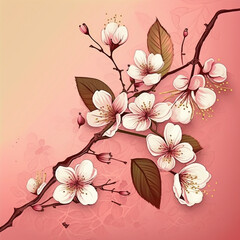 Springtime Beauty: The Graceful Charm of Blooming Cherry Blossoms Generative AI