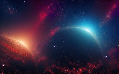 Obraz na płótnie Canvas Space nebulae, planets, distant and unexplored space.