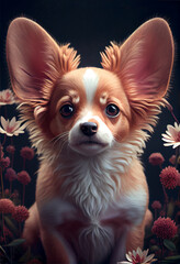 Adorable Little Chihuahua Puppy. Generative ai