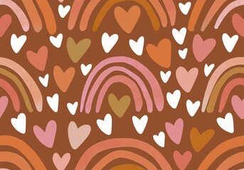 Cartoon watercolor seamless rainbow pattern for wrapping paper and kids clothes print and fabrics and linens