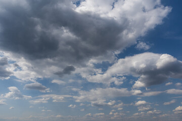 Before heavy rain storm. On the sky