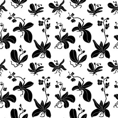 Orchid seamless pattern
