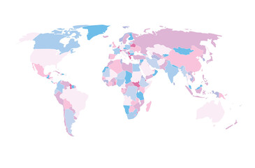 Fototapeta na wymiar MINIMAL WORLD MAP