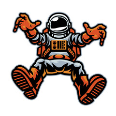 Floating Astronaut in the Space Suit © bazzier