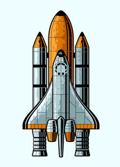 Space Shuttle Rocket WIth Rocket Launcher