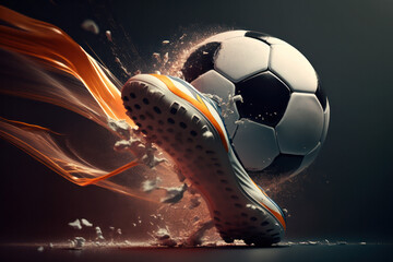 The Beautiful Game: An Illustrative Tribute to Soccer (AI Generated)	 - obrazy, fototapety, plakaty
