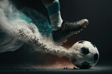 The Beautiful Game: An Illustrative Tribute to Soccer (AI Generated)	 - obrazy, fototapety, plakaty