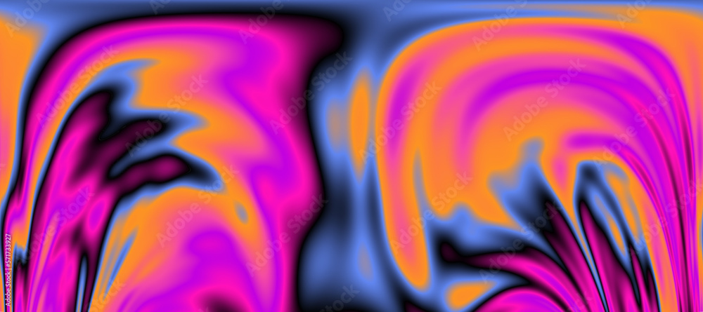 Aufkleber Abstract psychedelic colorful background with warped and distorted lines. 