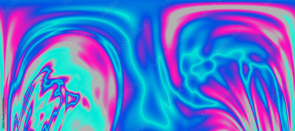 Aufkleber Abstract psychedelic colorful background with warped and distorted lines. 