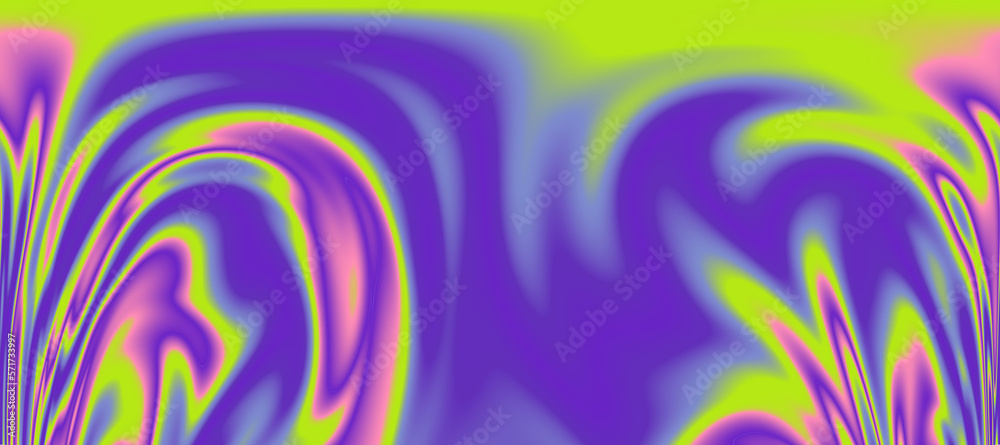 Aufkleber Abstract psychedelic colorful background with warped and distorted lines. 