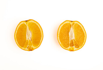 Orange half isolated on white.