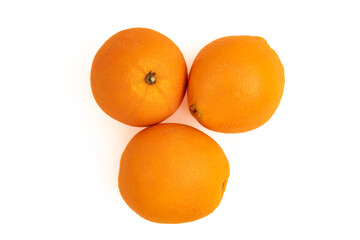 Oranges isolated on a white background.