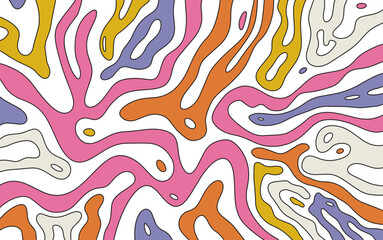 Colorful Blob Liquid Contour Topographic Pattern Decoration
