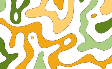 Colorful Blob Liquid Contour Topographic Pattern Decoration
