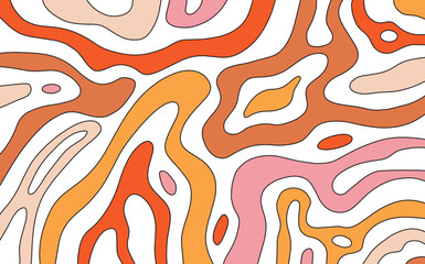 Colorful Blob Liquid Contour Topographic Pattern Decoration
