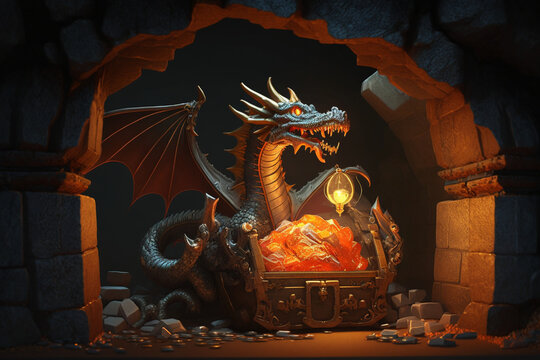 dragon in the cave, Generative Ai