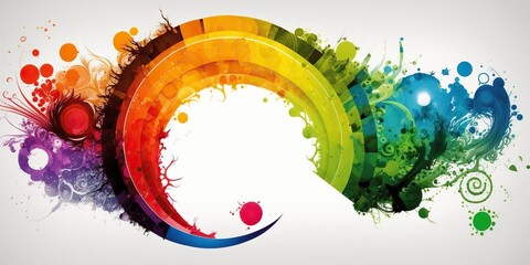 abstract design featuring a rainbow of colors symbolizing the wide range of opportunities for growth and development, concept of Variety and Potential, created with Generative AI technology