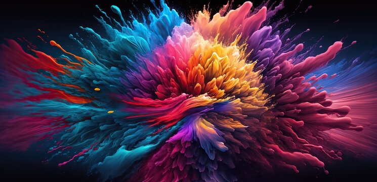 burst of vibrant colors representing the magic and wonder that exist in world waiting to be discovered and experienced, concept of Awe-Inspiring and Joyful, created with Generative AI technology