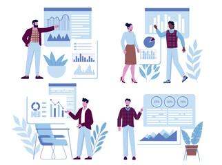 Business data analysis concept