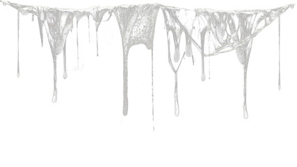 A digital illustration of ablack background with a layer of slime dripping across the top. - obrazy, fototapety, plakaty