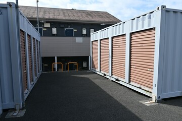 The rental self storage room unit. This is a rental storage space for temporary or long-term luggage storage, popular for outdoor and sporting goods, as well as books and off-season clothing.