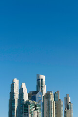 Fototapeta premium Castle-shaped stacked buildings in Buenos Aires