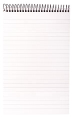 notepad with no shadow isolated on transparent background