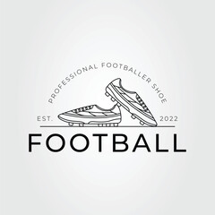soccer shoe or football shoes logo vector illustration design