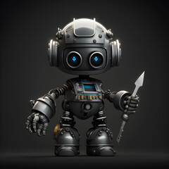 Little robot helper, made with generative AI