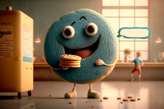 Cuddly extrange funny criatures, optimist, with blank signboards to help to communicate the messages, copy space, generative ai.