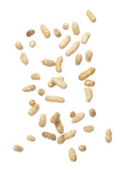 Boiled peanut fly explosion, boiled peanut bean fall down pour. Tropical boiled peanut throw in...